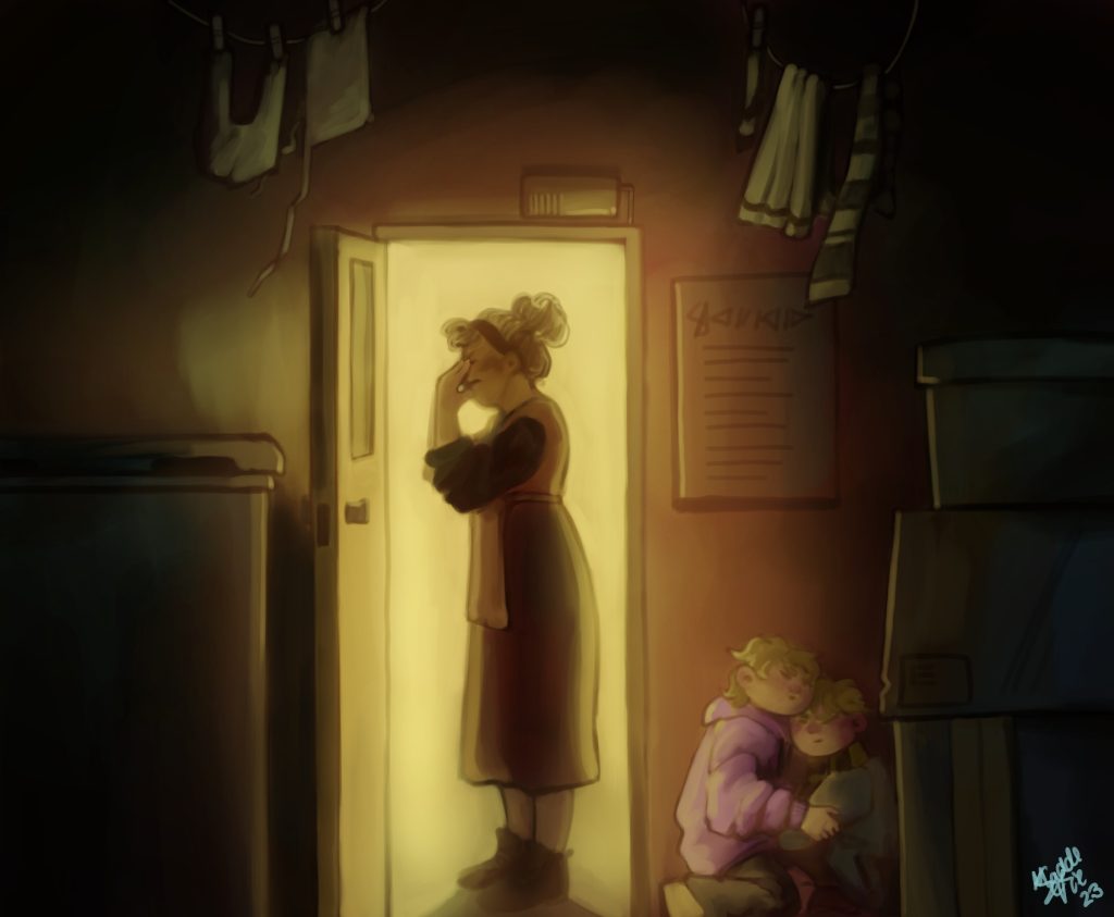 Erin and kids consept art 1